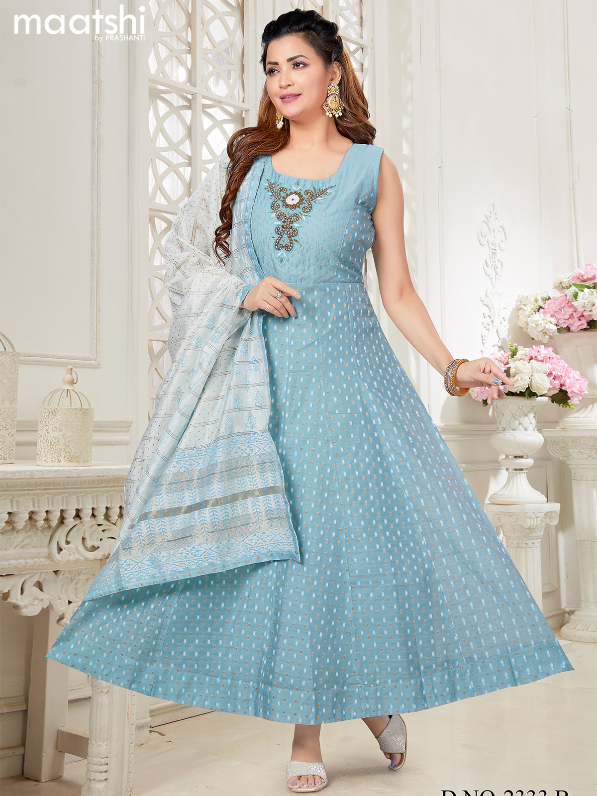 Raw silk anarkali fashion suits