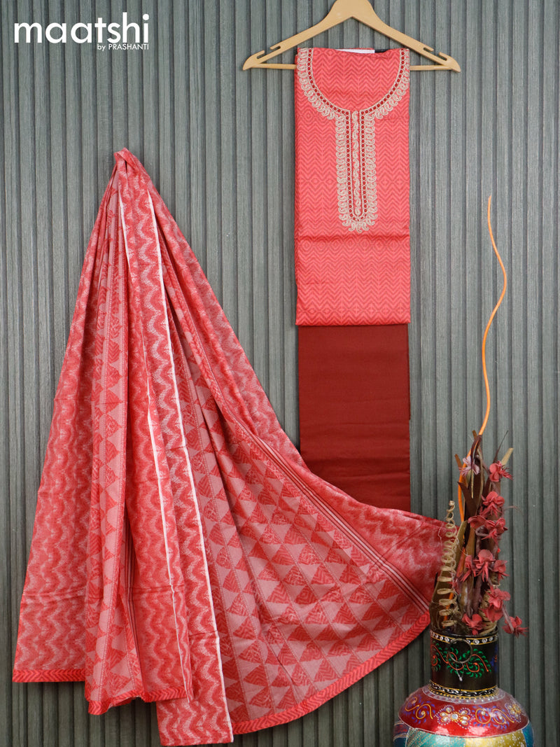 Buy Beige Modal Casual Wear Embroidery Work Dress Material Online From  Wholesale Salwar.