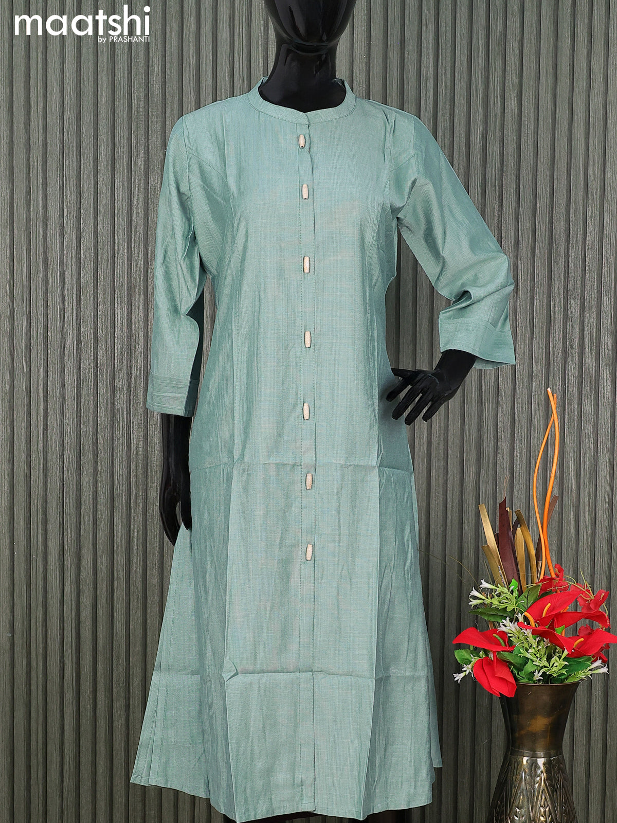 Rayon readymade kurti pastel shade with simple neck pattern without pant