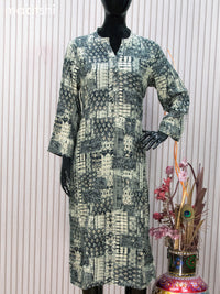 Soft cotton readymade kurti dark grey  with allover prints and without pant