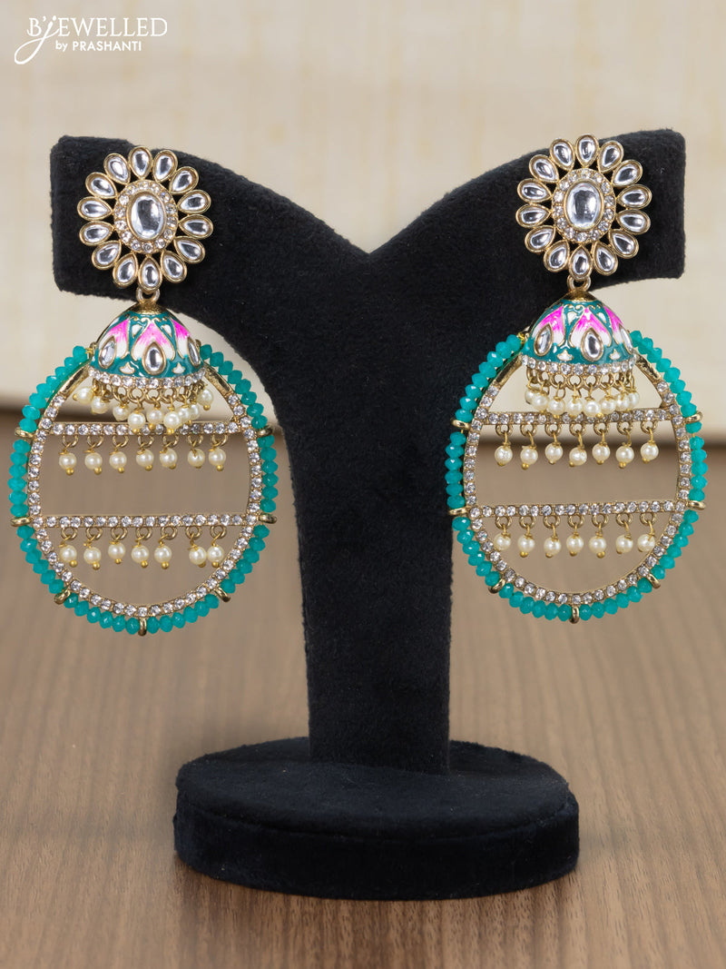 Turquoise Stone Earrings - Swaabhi